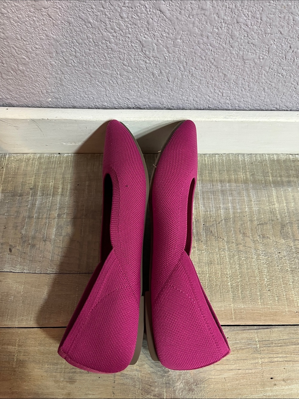 NWT Cynthia Rowley pink breathable textile uppers & comfort insoles flats Sz 9.5 - Picture 8 of 9